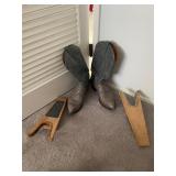 J. Chisholm Vintage Leather Cowboy Boots Size 10D