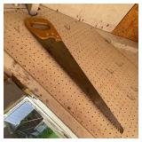 Vintage Hand Saw Wood Handle Crosscut Carpentry
