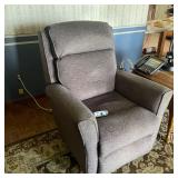 Power Lift Recliner Chair in Gray Fabric