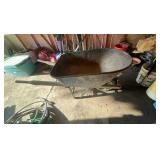 Steel Wheelbarrow with Wooden Handles