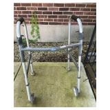 Invacare Folding Walker with Wheels, Adjustable