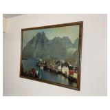 Framed Jigsaw Puzzle Wall Art Nordic Fjord