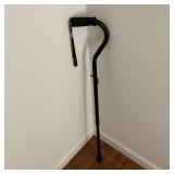Adjustable Black Metal Walking Cane