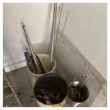 Scrap Metal Lot Rods Nails Hardware 3 Containers