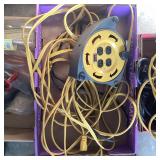 Extension Cord Reel with 4-Outlet Power Strip Hub