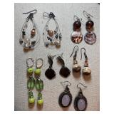 6 Pairs of Fashion Jewelry Dangling Earrings