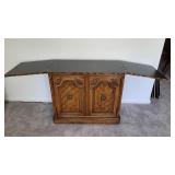 MCM Expandable Bar Cabinet French Provincial Oak