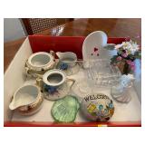 Mixed Lot Porcelain Tea Set Pieces & Home Decor