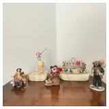 Vintage Hobo Clown Figurine Ron Lee Style Lot 5