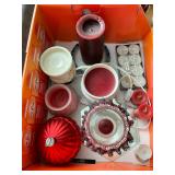 Holiday Red Candles, Holders & Tealights