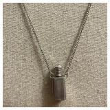 Silver-Plated Perfume Necklace with Chain