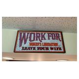 Women's Liberation Vintage Humor Wall Sign Bar Art