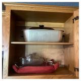 Casserole & Baking Pan Lot with Lids Glass Metal