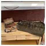 Vintage Auger Drill Bits Set with Canvas Roll