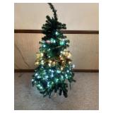 Artificial Christmas Tree with String Lights