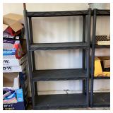 4-Tier Dark Gray Plastic Storage Shelving Unit