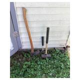 Wood Splitting Maul and Hammer Tool Lot