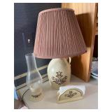 Pfaltzgraff Village Stoneware Lamp & Napkin Holder