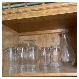 Etched Clear Glass Drinkware Set with Pitcher