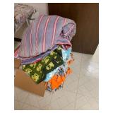 Vintage Homemade Blankets & Quilts Lot Mixed