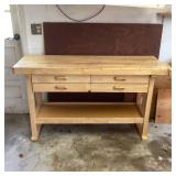 4-Drawer Hardwood Woodworking Workbench with Vise