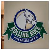 Rolling Rock Premium Beer Metal Advertising Sign