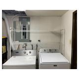 Metal Wire Shelf Organizer Over Washer & Dryer