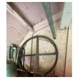 Vintage Sewer Rod Coil with Frame Plumbing Snake