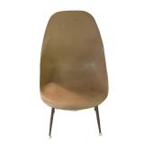 Vintage MCM Fiberglass Shell Chair Mocha Tan