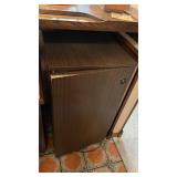 GE Mini Refrigerator Vintage Wood Grain Finish
