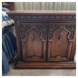 Vintage Broyhill Mediterranean Oak Nightstand