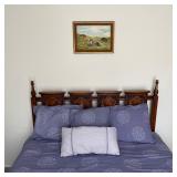 MCM Broyhill Queen headboard, mattress & frame