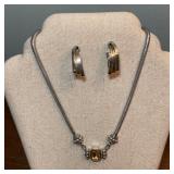 Fashion Jewelry Necklace & Earring - Silver