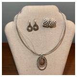 Chicoï¿½s Necklace & Earring (2) - Silver Tone