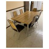 Chromcraft Mid-Century Dining Table & 6 Chrome