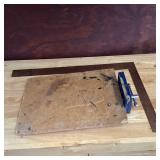 Woodworking Bench Vise & Steel L-Square Ruler Set