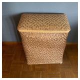 Vintage Wicker Rattan Laundry Hamper with Lid