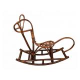Vintage Bamboo Llama Rocking Horse