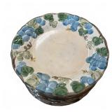Metlox Poppytrail Sculptured Grape Salad Plates