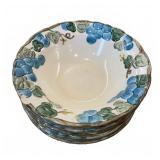 Metlox Poppytrail Sculptured Grape Small Bowls
