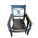 Four Cast Aluminum Outdoor Armchair Set