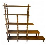 Wood Turned Post Tiered Bookshelf