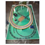 Model Train Layout With Table, Tracks & Power