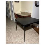 Black Folding Table & Four Chairs Set