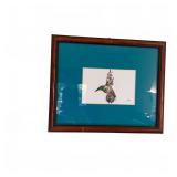 Framed Collage Hummingbird Art Print