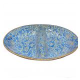 Grasslands Road Blue Divided Ceramic Platter