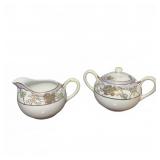 Nippon Hand Painted Creamer & Sugar Set