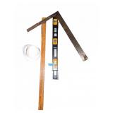 Level, Square, and Wooden Ruled