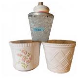 Ceramic, Metal & Plastic Planters