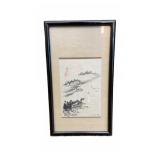 Cecilia Chen Framed Ink Landscape Art